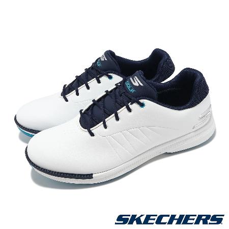 Skechers 高爾夫球鞋 Go Golf Tempo GF 男鞋 白 藍 防水鞋面 緩衝 抓地 運動鞋 214099WNVB
