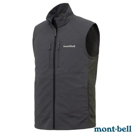 【mont-bell】男 TREKKING VEST 防風防潑水休閒運動背心.立領拉鍊開襟/1103332 DGY 深灰