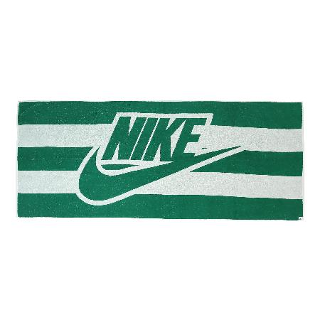 Nike 海灘毛巾 Club Pool Towel 綠 白 條紋 純棉 吸水 運動毛巾 毛巾 N101112311-9OS