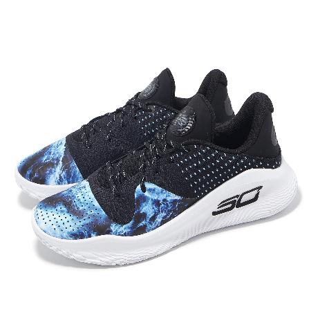 Under Armour 籃球鞋 Curry 4 Low Flotro DW 男鞋 黑 藍 Dark Water 咖哩 運動鞋 3028115001