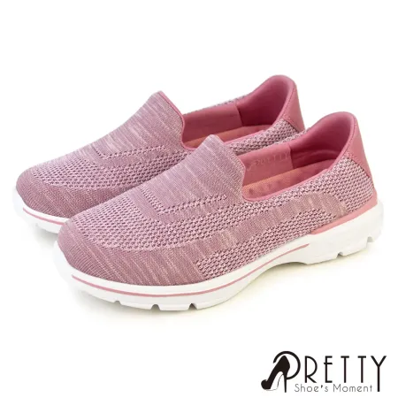 【Pretty】
女 健走鞋 休閒鞋 懶人鞋 直套式 輕量 減壓避震