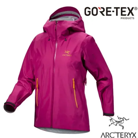 【ARCTERYX 始祖鳥】女 Beta LT G-Tex 防水透氣連帽外套/X000007239 日暮紅/艾斯黃