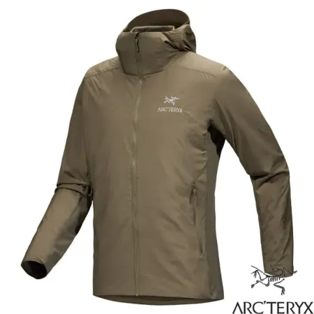 【ARCTERYX 始祖鳥】男 Atom SL 超輕抗水耐磨纖維連帽保暖外套/ X000005409-26889 龍紋綠