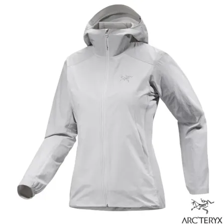 【ARCTERYX 始祖鳥】女 Gamma LT 輕量防風防潑水透氣連帽風衣外套/X000007779 空氣灰/沈靜灰