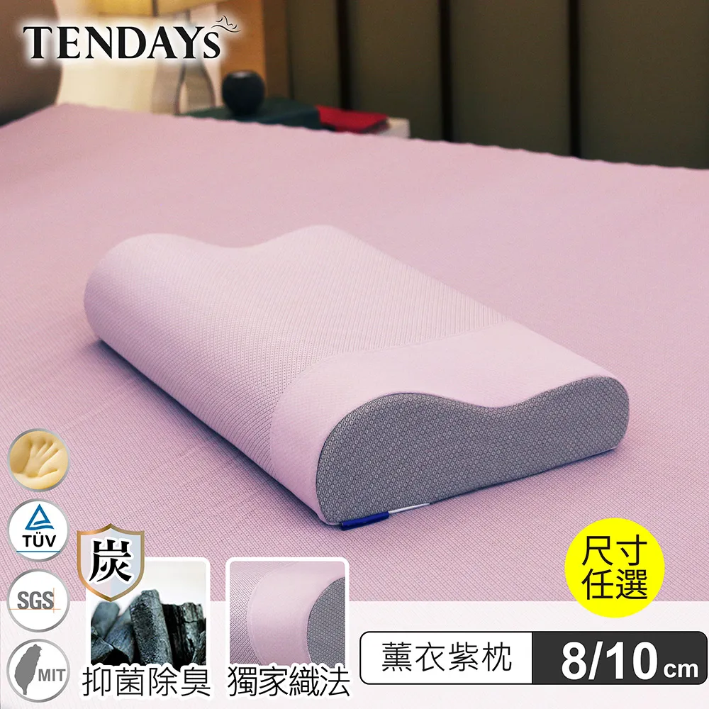 【TENDAYS】玩色柔眠記憶枕(薰衣紫)8/10cm高度任選