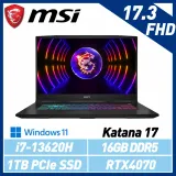 【13代新機】MSI 微星 Katana 17 B13VGK-1257TW 17.3吋 電競筆電