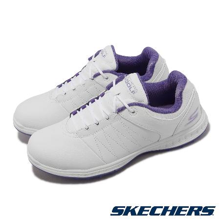 Skechers 高爾夫球鞋 Go Golf Pivot 女鞋 白 紫 防水鞋面 無釘 緩震 高球 123009WPR