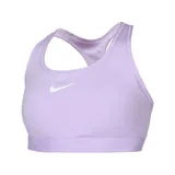 NIKE 女中度支撐運動內衣-DRI FIT 韻律 瑜珈 運動背心 BRA 馬卡龍紫白