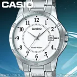 CASIO 卡西歐 不鏽鋼男錶錶帶 防水 礦物玻璃 日期顯示(MTP-V004D-7B)