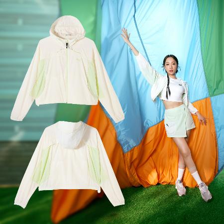 Puma 外套 Urban Cool UV Jacket 女款 白 綠 抗UV 短版 寬鬆 連帽外套 吳卓源款 62837665