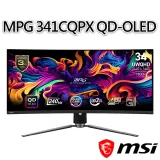 msi微星 MPG 341CQPX QD-OLED 34.18吋 曲面電競螢幕