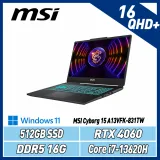 MSI Cyborg15 A13VFK-831TW(i7-13620H/16G/RTX4060/512G)