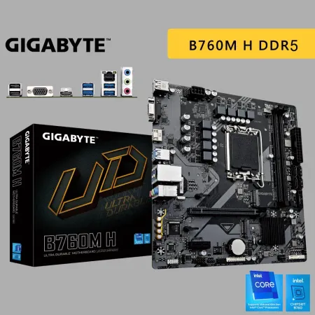 技嘉GIGABYTE B760M H D5主機板(LGA1700插槽)