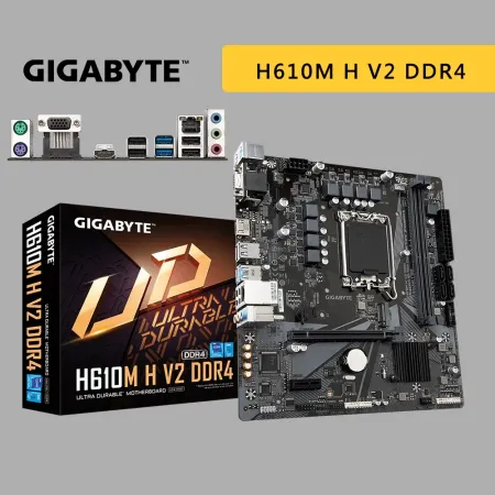 技嘉GIGABYTE H610M H V2 D4主機板(LGA1700插槽)