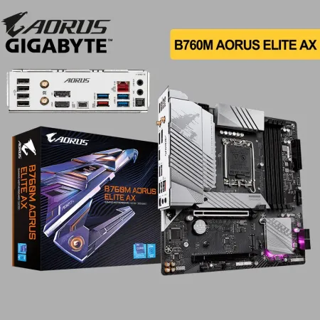 技嘉GIGABYTE B760M AORUS ELITE AX D5主機板(LGA1700插槽)