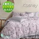 《KOSNEY 草木芳華》頂級加大60支100%天絲TENCEL床包枕套組