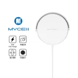 MYCELL 15W 磁吸式閃充無線充電盤-1.5M【MY-QI-019】磁吸無線充電板