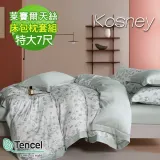 《KOSNEY 艾琳綠》頂級特大60支100%天絲TENCEL床包枕套組