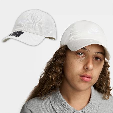 Nike 棒球帽 Club Futura Baseball Cap 白 刺繡 可調帽圍 棉質 老帽 帽子 FB5368-133