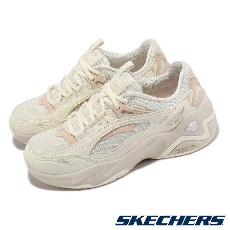 Skechers 休閒鞋 D Lites Hyper Burst 女鞋 米白 粉紅 輕量 老爹鞋 固特異 149984NTPK