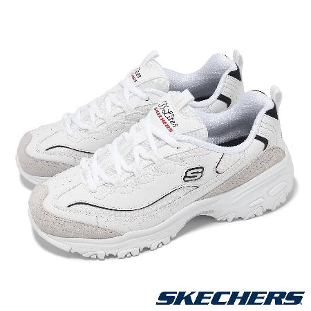 Skechers 休閒鞋 D Lites-New Heat 女鞋 白 灰 輕量 緩衝 厚底 老爹鞋 150231WBK