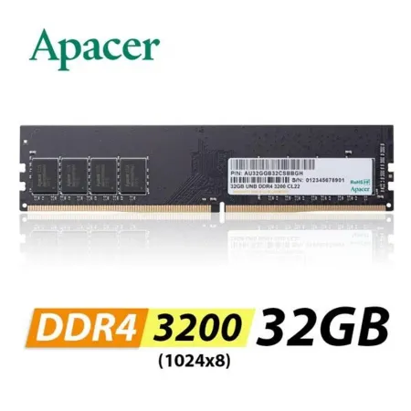 宇瞻Apacer DDR4 3200 32GB 桌上型記憶體