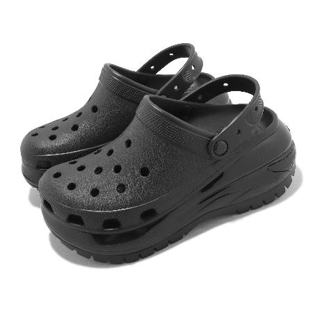 Crocs 涼拖鞋 Classic Mega Crush Clog 男女鞋 黑 超厚底 光輪克駱格 卡駱馳 207988001