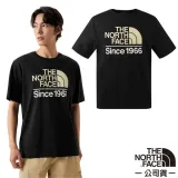 【The North Face】男 彈性透氣純棉短袖圓領T恤.休閒套頭衫.運動上衣/88G3-JK3 宇宙黑