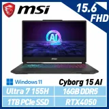 【最新Ultra處理器】MSI 微星 Cyborg 15 Al A1VEK-015TW 15.6吋 AI電競筆電