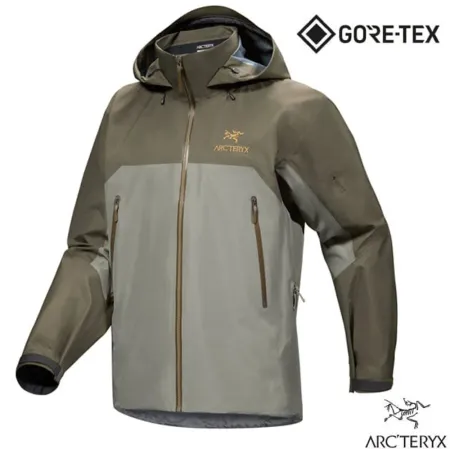 【ARCTERYX 始祖鳥】男 Beta AR G-Tex 3L 防水透氣連帽外套/X000007082 糧草綠/龍紋綠