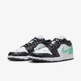 Nike 休閒鞋 Air Jordan 1 Low Green Glow 男鞋 黑 蒂芬妮綠 553558-131