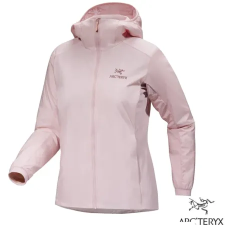 【ARCTERYX 始祖鳥】女 Atom 防潑保暖透氣化纖連帽外套.夾克/X000006780-30090 野玫瑰粉