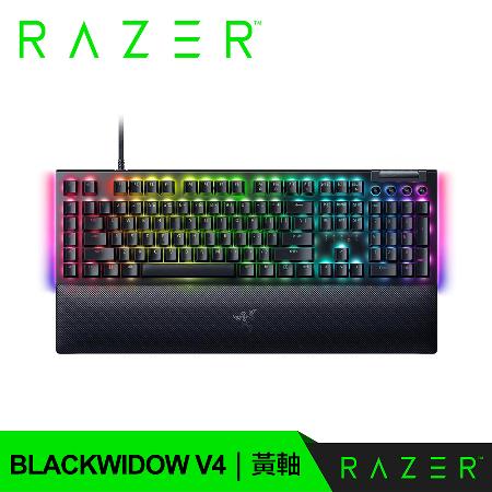 【Razer 雷蛇】黑寡婦蜘蛛 幻彩版 V4 電競鍵盤｜黃軸