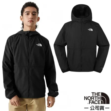 【The North Face】男 WindWall 輕薄款 防風防潑水可調節連帽外套.風衣/81PO-JK3 黑 N