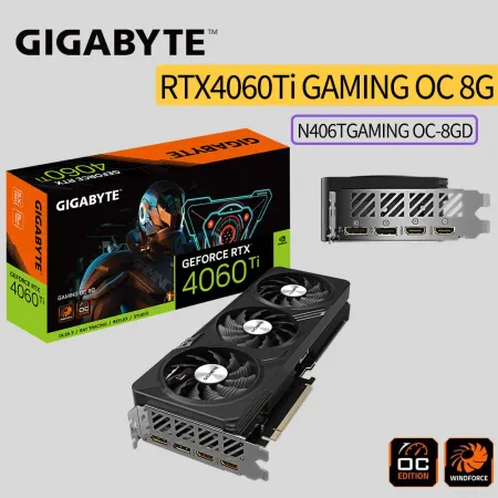 技嘉GIGABYTE GeForce RTX 4060Ti GAMING OC 8G 顯示卡(N406TGAMING OC-8GD)