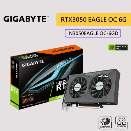 技嘉GIGABYTE GeForce RTX 3050 EAGLE OC 6G 顯示卡(N3050EAGLE OC-6GD)