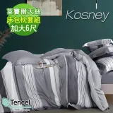 《KOSNEY 佩德羅》頂級加大60支100%天絲TENCEL床包枕套組