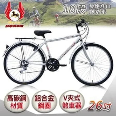 《飛馬》 26吋18段變速登山男車-銀 526-32-4