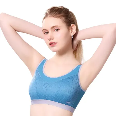 【思薇爾】律洞感系列M-4XL無鋼圈背扣涼感運動短背心(光電藍)