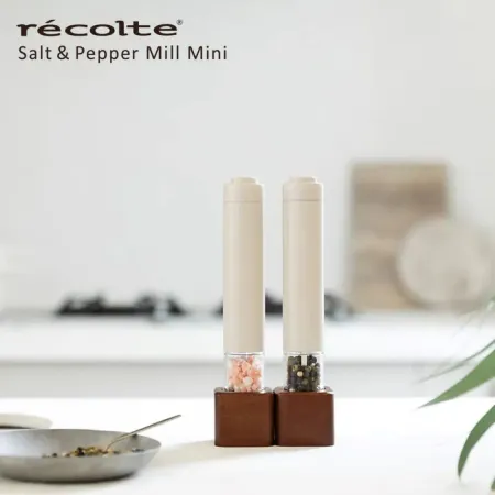 recolte 日本麗克特 Salt & Pepper Mill Mini 電動研磨器 RMM-1 奶油白