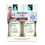 【美安獨家】Aveeno 艾惟諾 嬰兒天然燕麥沐浴洗髮露 532ml x 2