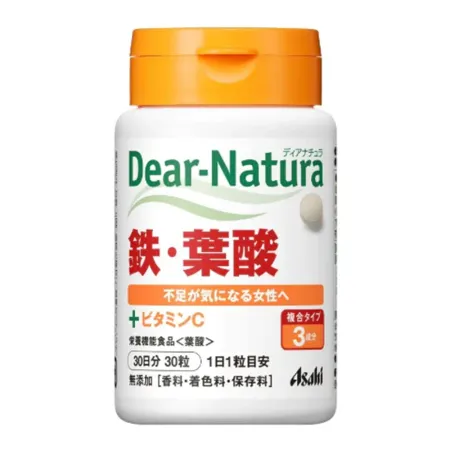 朝日 ASAHI Dear Natura 鐵 葉酸 60粒 