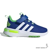 Adidas 慢跑鞋 童鞋 中大童 魔鬼氈 RACER TR23 藍 ID5975