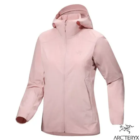 【ARCTERYX 始祖鳥】女 Gamma 輕量防風防潑水透氣連帽風衣外套.機車夾克/X000007779 野玫瑰粉