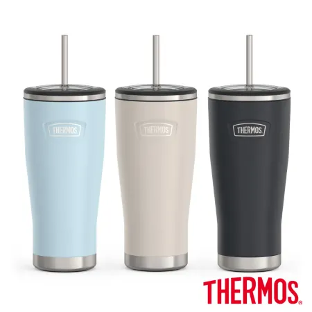 【THERMOS膳魔師】不鏽鋼真空吸管隨行瓶710ml 附替換保溫上蓋(IS111)