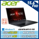 【改機升級】ACER Nitro ANV15-51-9335 (i5-13420H/8+8GB/4060/512G+1T