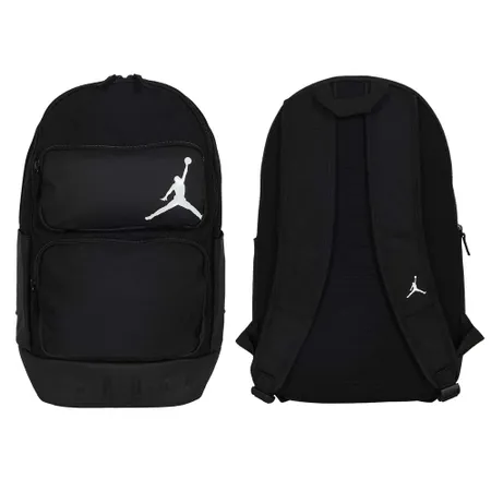 NIKE JORDAN ESSENTIALS大型雙肩後背包-旅行包 黑白