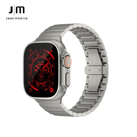 Just Mobile Apple Watch Ultra 2/Ultra 49mm 鈦合金耐磨防水按壓式錶帶(仕紳款)