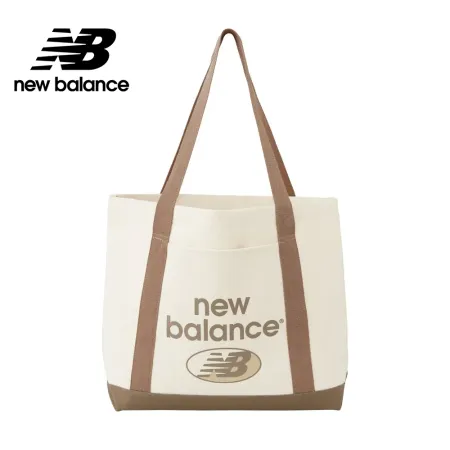 【New Balance】大容量帆布肩背托特包_LAB23027MS_中性_杏/卡其