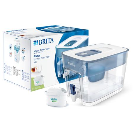 德國BRITA Flow濾水箱 8.2L(藍) + MXPRO濾芯(共1壺1芯) 濾淨 過濾 濾水 濾【愛買】